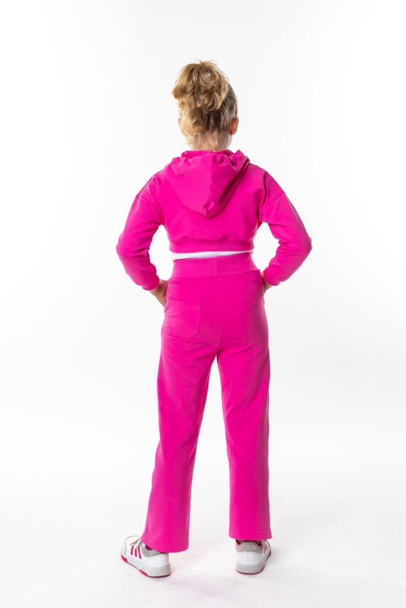 Dziewczęcy komplet dresowy Pink Style 3-częściowy 4–14 lat