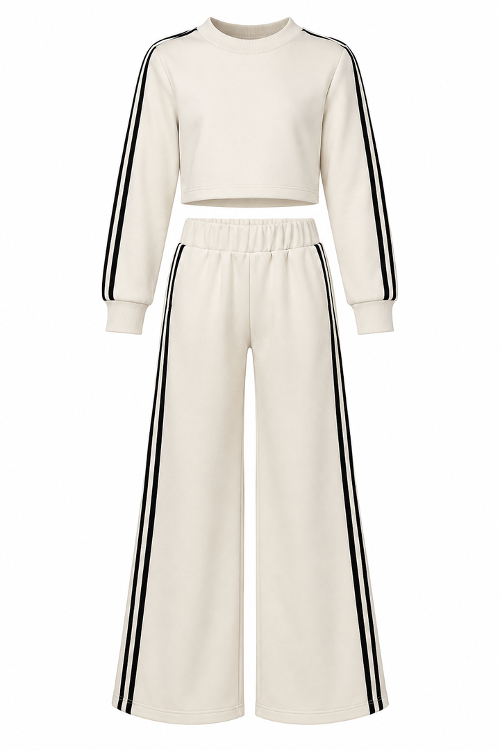 Komplet dziewczęcy Cream Stripe