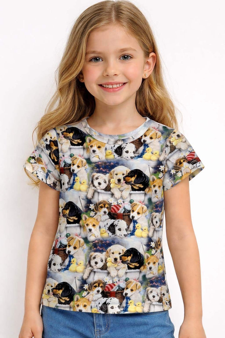 T-shirt dziecięcy Puppy Friends w pieski 2–12 lat