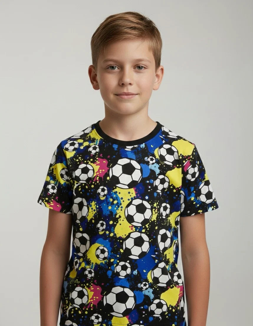 T-shirt chłopięcy BALL z motywem piłki