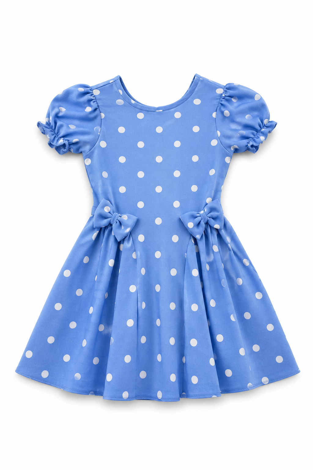 Sukienka dziewczęca Blue Dots z kokardkami