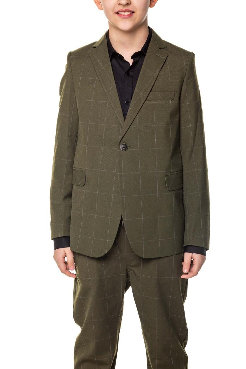 Marynarka Chłopięca Krata Zielona (11-15lat)