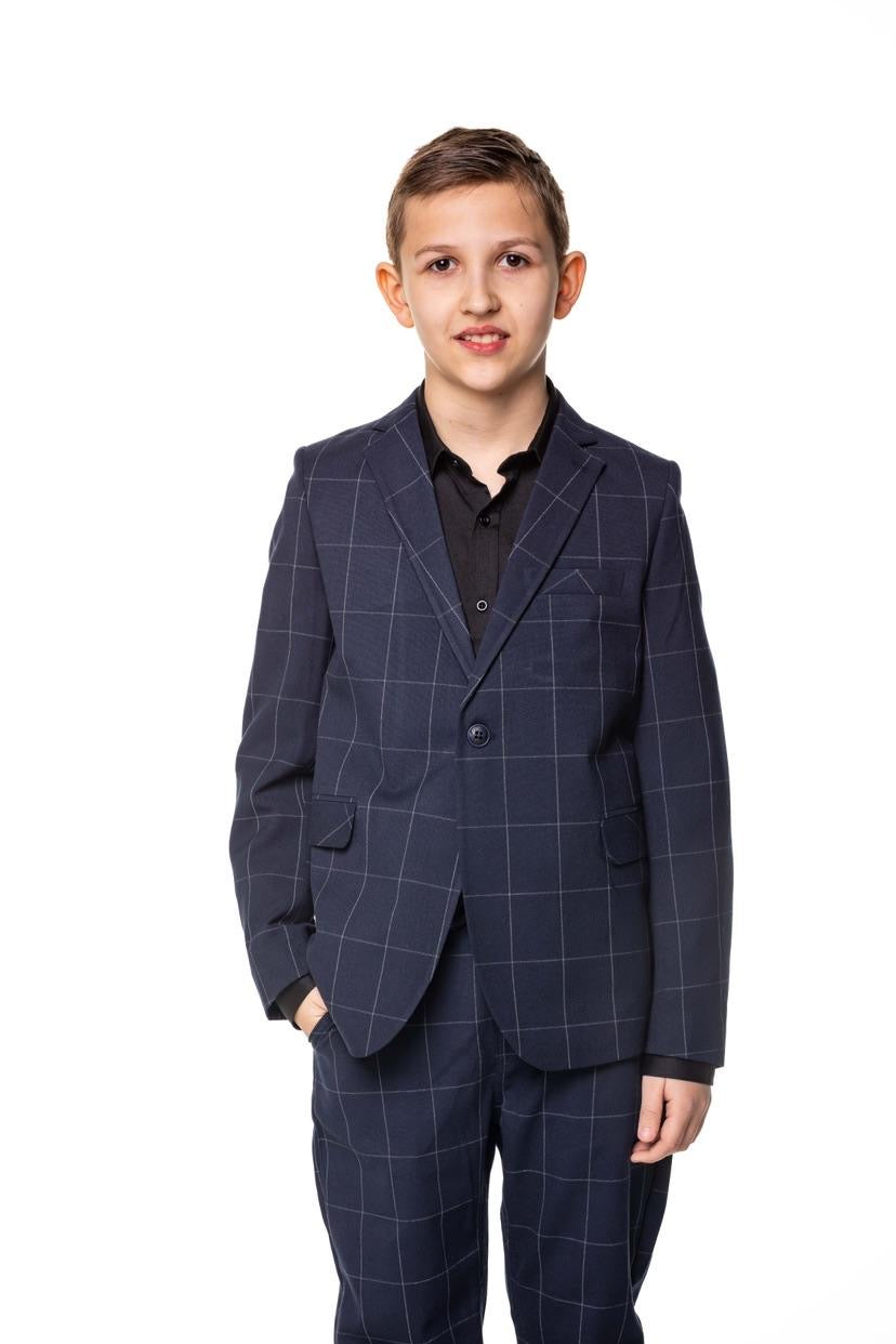 Marynarka Chłopięca Krata Granat (1-5lat)