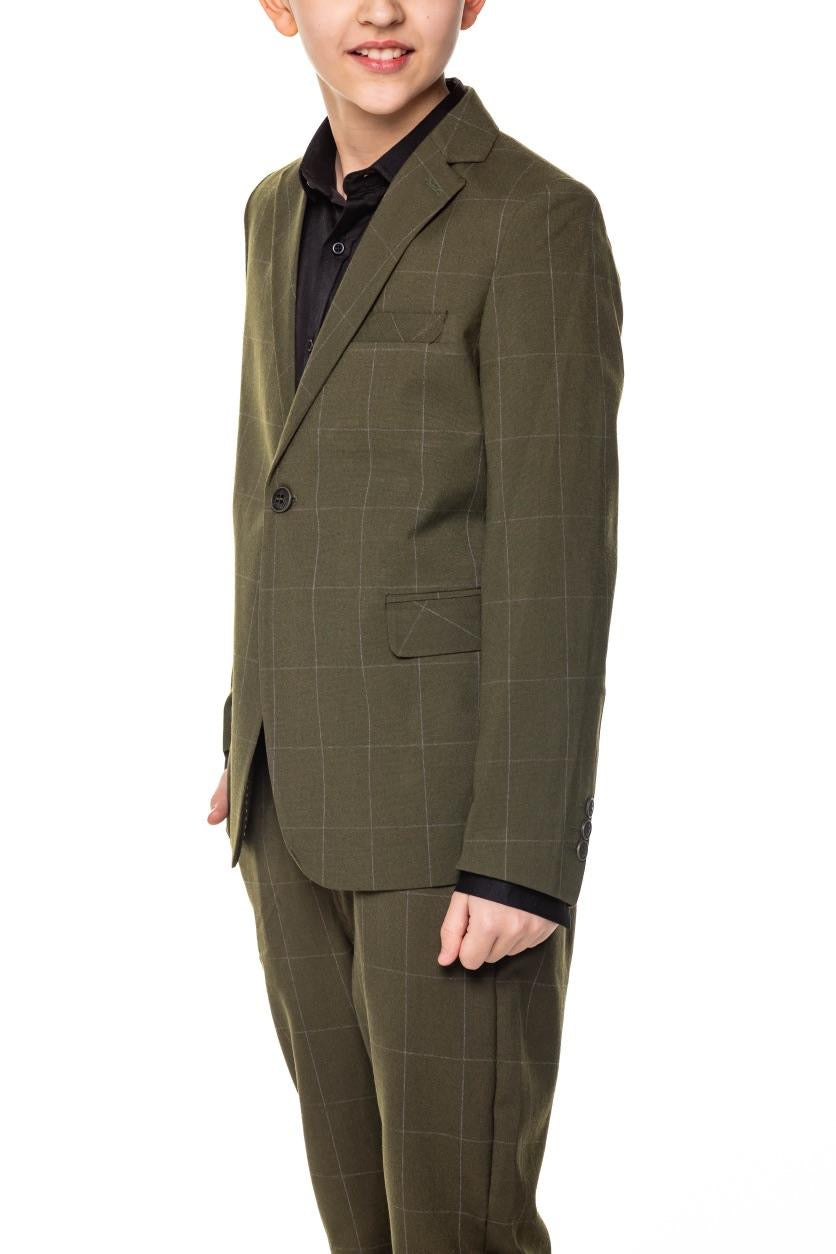 Marynarka Chłopięca Krata Zielona (11-15lat)