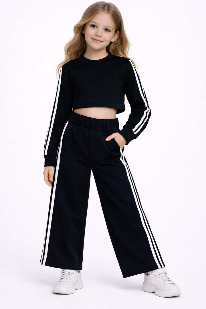 Komplet dziewczęcy Black Stripe