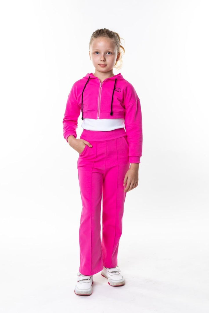 Dziewczęcy komplet dresowy Pink Style 3-częściowy 4–14 lat