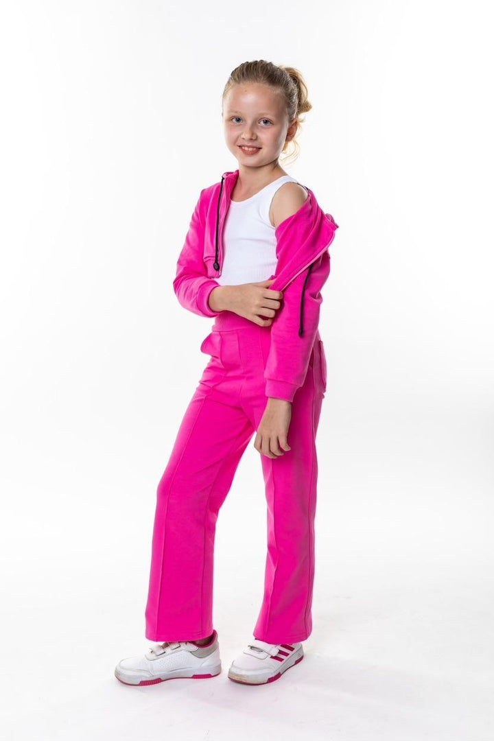Dziewczęcy komplet dresowy Pink Style 3-częściowy 4–14 lat