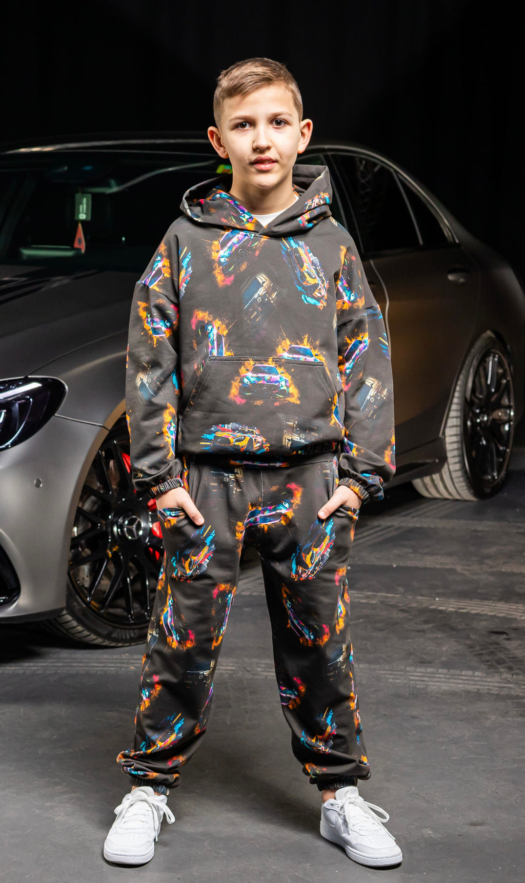 Komplet Drukowany benz unisex